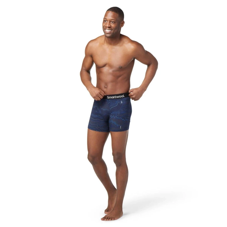 Bokserki z wełną MERINO 150 PRINT BOXER BRIEF