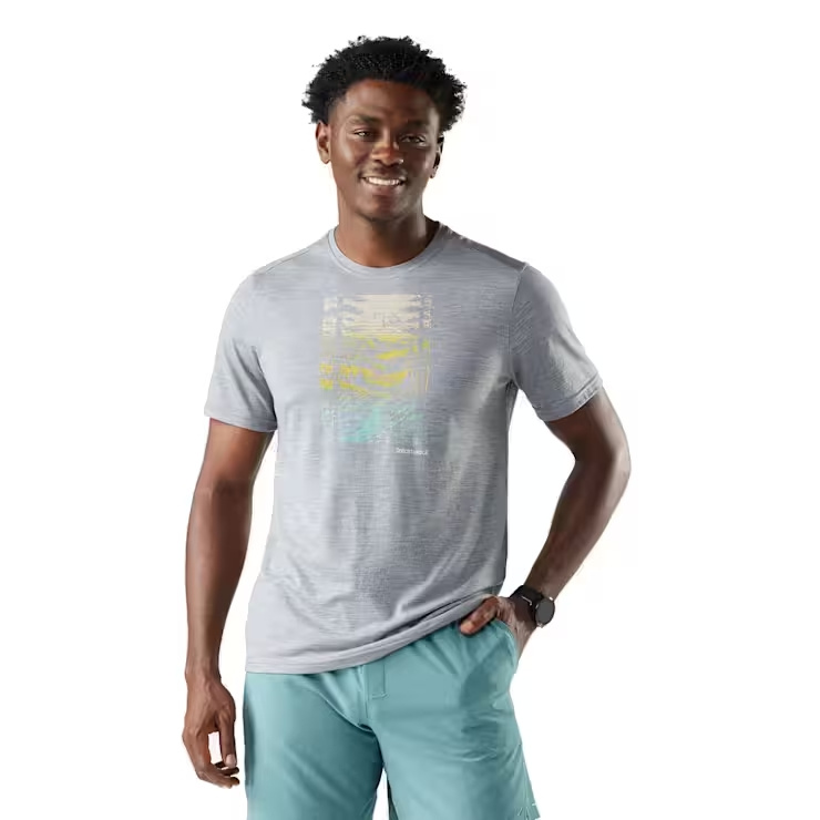 Koszulka z wełną merino WINDING TRAIL ACTIVE SHORT SLEEVE GRAPHIC TEE